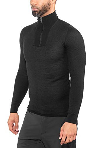 Woolpower 200 Turtleneck Long Sleeve Zipp Shirt Men - Unterwäsche, schwarz - L von Woolpower
