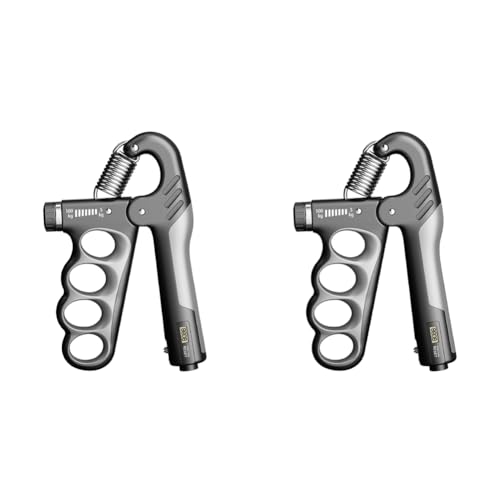 Wyerewel 2 Pack Grip Strength Trainer 5.0-99.8 kg Hand Grip Strengthener for Men Women Adult Muscle Recovery Fitness Grey von Wyerewel