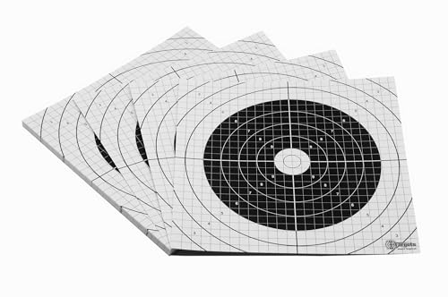Zielscheiben *ASL Target* | 26x26 cm | Karton 250g/m² | Ideal zum Einschießen für den Sportschützen | 1cm Raster mit Präzisionspiegel kombiniert (25 Stück) von X-Targets