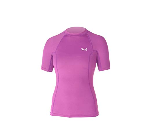 XCEL Marsha S/S Premium 6OZ Rashguard UV-Schutz Shirt S/S Kurzarm Pink UPF 50+ (14) XL von XCEL