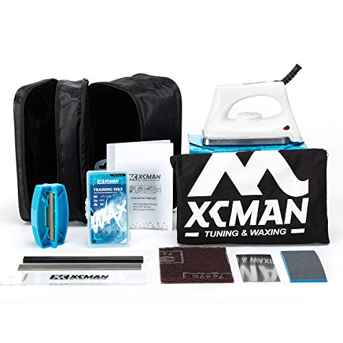 XCMAN Komplettes Ski- und Snowboard-Set mit Wachsbügeleisen, Ski-Wachs, Kanten-Tuner, PTEX für Tuning, Reparatur und Wachsen von XCMAN