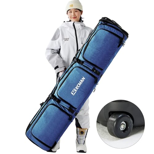 XCMAN Roller Snowboardtasche mit Rollen, verstellbare Länge Snowboard-Tasche Für -Skitrage-Rucksack Flugreisen geeignet von XCMAN