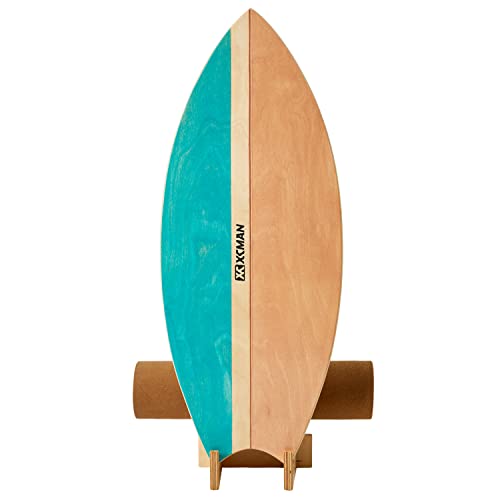 XCMAN Surf Balance Board Trainer mit Rolle - Surf Balance Board Stabilitätstrainer,Für Erwachsene, Balance-Board zum Surfen, Snowboarden, Skateboarden, Hockey von XCMAN