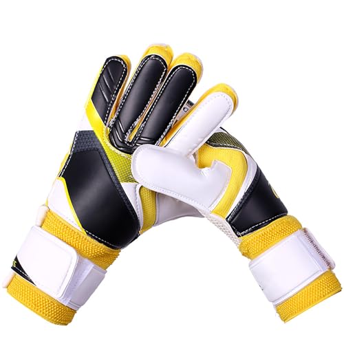 XINgjyxzk Torwarthandschuhe, Fußballhandschuhe, starker Halt, mit Fingerschutz, rutschfester Latex-Schutzhandschuh für Erwachsene und Jugendliche, verschleißfeste Handschuhe von XINgjyxzk