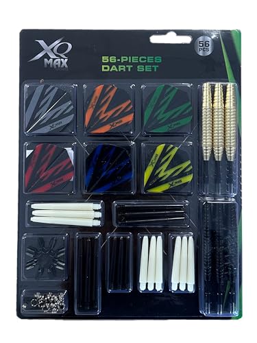 XQMax Black & Gold Brass Darts + 90 Pieces Accessories - Steeldarts von XQ Max Darts