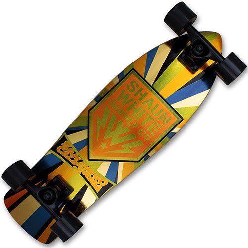 XQmax Skateboard Shaun White Airwalk Cruiser, Gold/Orange von XQmax