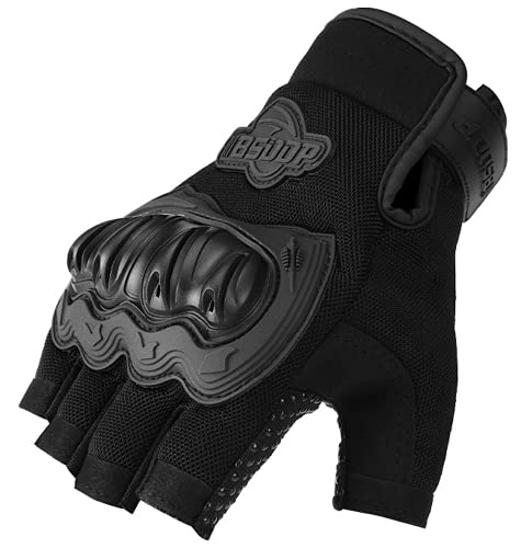 XTRAFAST Taktische Security Handschuhe Polizei Fingerlose aus Leder mit Schutzpolster Farbe: Schwarz von XTRAFAST
