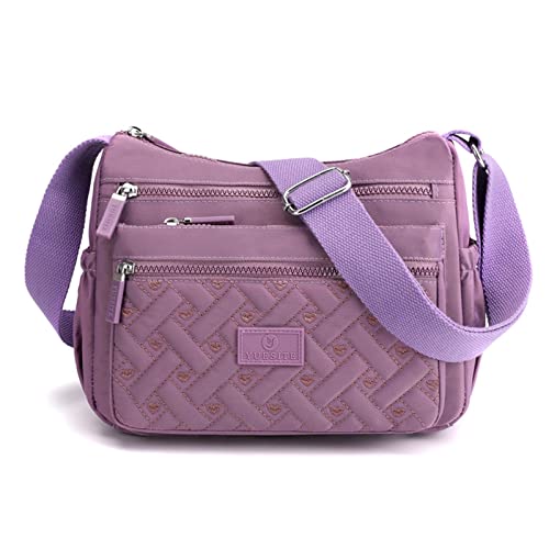 XUDREZ Damen-Umhängetasche, mehrere Taschen, Umhängetasche, Umhängetasche, Reisetasche, Handtasche, violett von XUDREZ