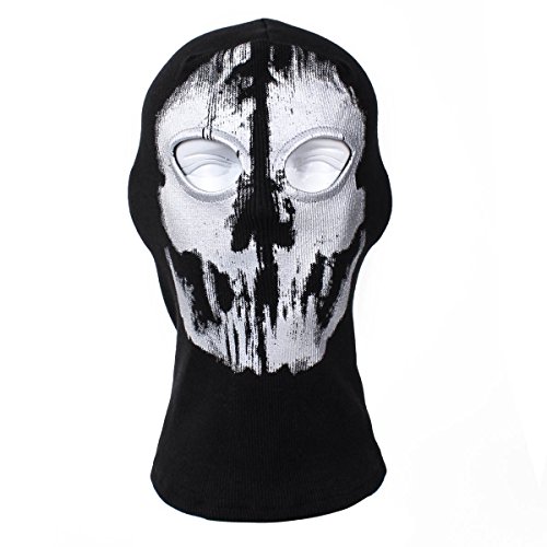Sturmhaube Ghost Winter für Herren Damen Face Shield Ski Motorrad Paintball Airsoft Halloween Maske von XUE