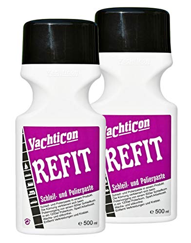 Yachticon Refit Schleif & Polierpaste - 2 Flaschen à 500ml = 1 Liter von YACHTICON