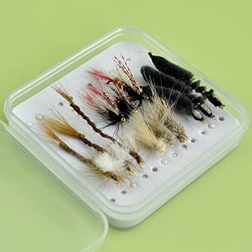 YAZHIDA: Fliegenfischen Fliegenfischen Set; Trocken, Nass, Nymph, One Mini Fly Box | (Maifliege/Stinktier) von YAZHIDA