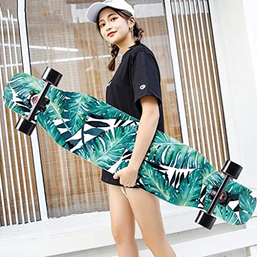 43-Zoll-Pro-Skateboard, Standard-Komplett-Longboard, 8-lagiges Ahorn-Double-Kick-Concave-Tricks-Deck, ideal für Anfänger, Erwachsene, Jugendliche und Kinder von YDAWRY