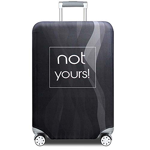 YEKEYI Reise Suitcase Protector Reißverschluss Koffer Abdeckung Waschbar Drucken Gepäck Abdeckung 18-32 Zoll (08Black, S) von YEKEYI