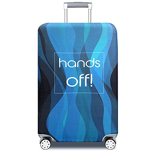 YEKEYI Reise Suitcase Protector Reißverschluss Koffer Abdeckung Waschbar Drucken Gepäck Abdeckung 18-32 Zoll (08Blue, M) von YEKEYI
