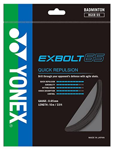 YONEX BG Exbolt 65 Badminton-Saite (schwarz) von YONEX