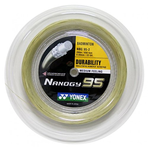 YONEX Nanogy 95 Badminton-Seil, 200 m, Mehrfarbig, one Size von YONEX