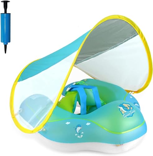 Schwimmring für Neugeborene, 6-36 Monate, Schwimmring für Kinder, aufblasbares Schwimmbad für Pool, verstellbar, doppelter Airbag-Ring - L von YUANJ