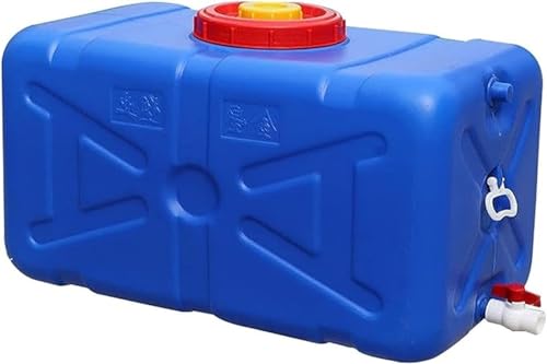 YXCUIDP Speicher-Wasserbehälter Verdickter Tragbarer Haushalts-Wasserspeicher Wassertank mit Wasserhahn for Camping, Wandern, Klettern, Reisen, Outdoor-Aktivitäten (Color : Blue, Size : 200L) von YXCUIDP