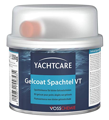 Yachtcare Gelcoat Spachtel weiß - Gelcoat Reparaturset 250g für Schadstellen und Kratzer von Yachtcare