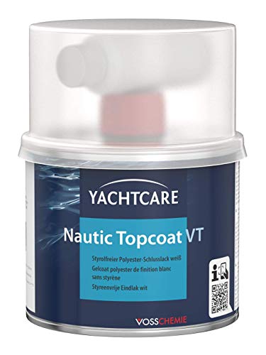 Yachtcare Nautic Topcoat VT 500g, weiß - leicht zu verarbeitender Polyester Schlusslack von Yachtcare