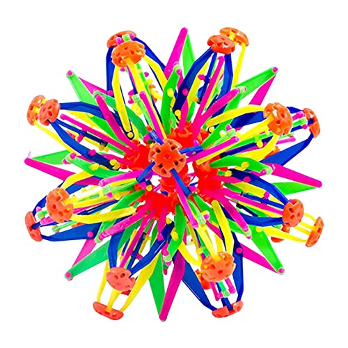 Yajexun Magic Ball erweiterbar – mehrfarbig dehnbare Kugel Teleskop Ball aus Kunststoff, Expand Ball Lustig Ball Bunte Atmungskugel Ballspiele für Kinder von Yajexun