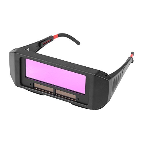 Schweißbrille, Solar Auto Darkening Schweißen WIG MIG-Brille Schweißer Brille Augenschutz Maske Anti-Fog Anti-Glare-Brille-Schwarz von Yanmis