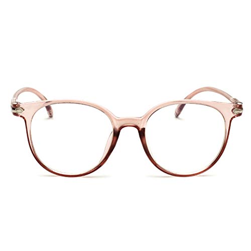 Yicare Transparente runde Brille Brillengestell Nerd weibliche Brillenrahmen Punkte Null Vintage Plain Brille klare Linse von Yicare
