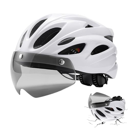 Yorajuy Mountainbike-Helme,Fahrrad-Reithelme - Fahrradhelme mit Rücklicht-Magnetbrille,Atmungsaktive Fahrradhelme mit Magnetbrille, verstellbare Fahrradhelme, Fahrradhelme für Erwachsene von Yorajuy