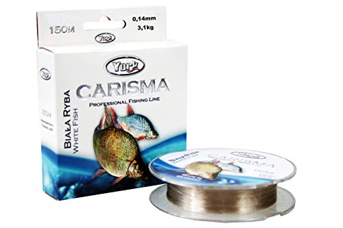 Angelschnur York Carisma Weißfisch 150m 0,14-0,25mm Monofile Zielfischschnur TOP (0,14mm / 3,1kg) von York Fishing