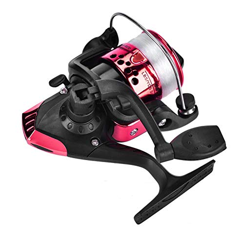 Yosoo Health Gear Angelrolle, leichte Spinnrolle, Salzwasserspinnrolle mit rutschfestem Griffdesign, geeignet für Rollenrute, Floßrute, Kurze Seerute(rot) von Yosoo Health Gear