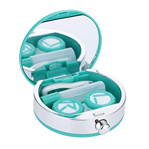 Kontaktlinsenbehälter, Mini-Kontaktlinsenhalter Augenpflege Linsen-Koffer-Set Cute Lovely Travel Kit Box(Grün) von Sonew