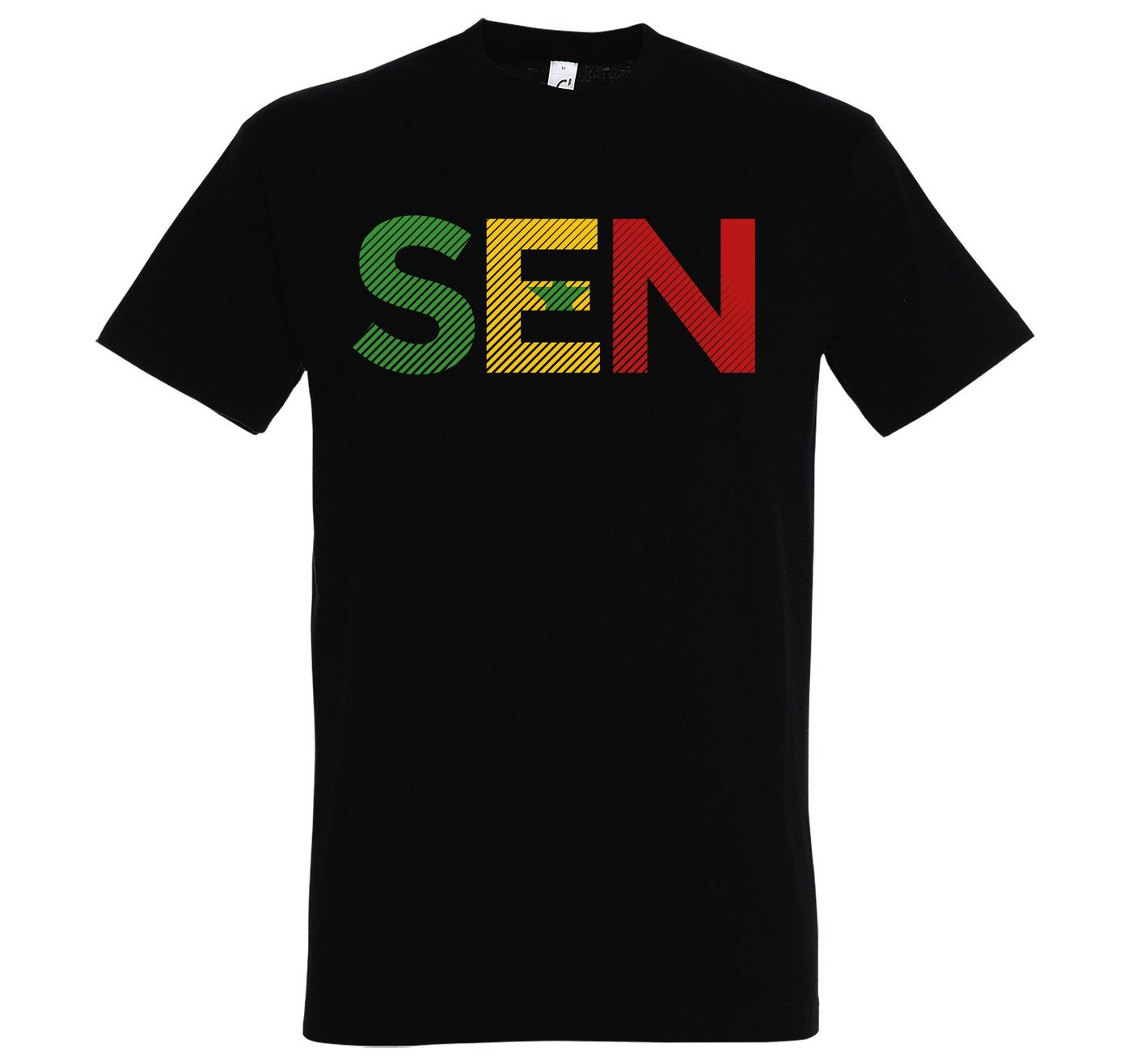 Youth Designz T-Shirt Senegal Herren T-Shirt im Fußball Look mit SEN Frontprint von Youth Designz