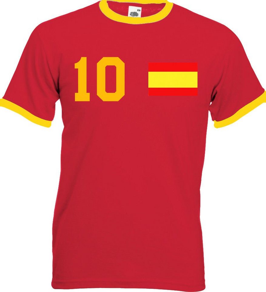 Youth Designz T-Shirt Spanien Herren T-Shirt im Fußball Trikot Look mit trendigem print von Youth Designz