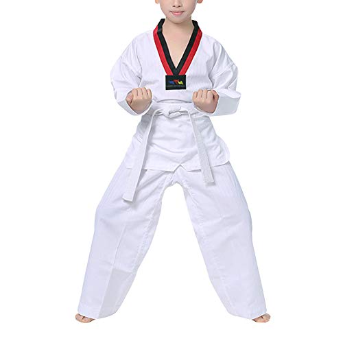 Yuluo Kampfsport Bekleidung Unisex Kinder Erwachsene Dobok Taekwondo Gi Sets - Judo Anzug Kung Fu Training Wettkampf Uniform Outfit Karate Baumwolle von Yuluo