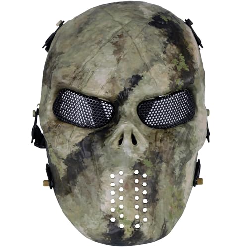 Yzpacc Vollgesichts-Maske, Airsoft-Maske mit Metallnetz-Augenschutz M06 Taktische Airsoft-Maske, Schutz, Paintball-Maske für Halloween CS Survival Games (AT) von Yzpacc