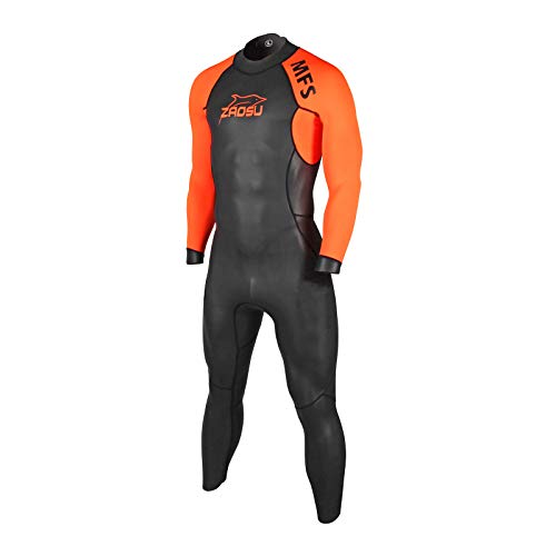 ZAOSU Herren MFS Neoprenanzug Triathlon | Wetsuit Freiwasserschwimmen, Farbe:orange, Größe:XXL von ZAOSU