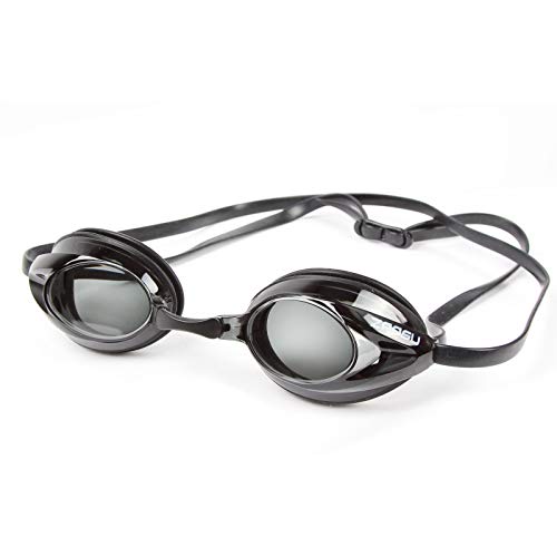 ZAOSU Optische Schwimmbrille mit Sehstärke zur Korrektur von Kurzsichtigkeit | Inklusive Anti-Fog Beschichtung und Aufbewahrungsbox, Sehstärke:-3.0, Farbe:schwarz von ZAOSU