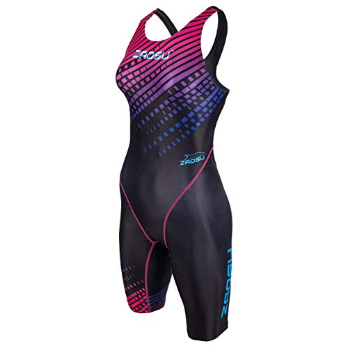 ZAOSU Wettkampf Schwimmanzug Z-Purple Rain | Langer Badeanzug für Damen und Mädchen mit Fina-Zulassung, Größe:176/36 von ZAOSU