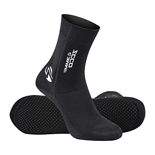 ZCCO Premium Neopren-Socken, 3 mm Wassersocken für Tauchen, Schnorcheln, Strand, Surfen, Schwimmen, Segeln (schwarz, XS) von ZCCO