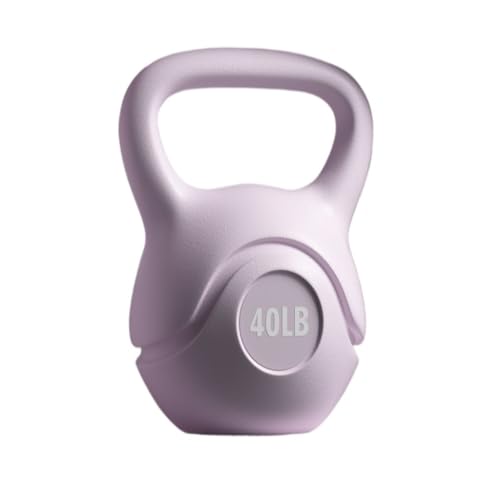 Hantel Umweltfreundliche Kettlebell Fitness Home Einstellbares Gewicht Hantel Kettlebell-Basis Unterstützt Das Heben Des Wasserkochers Dumbell (Color : Purple, Size : 15LB) von ZKSXSM