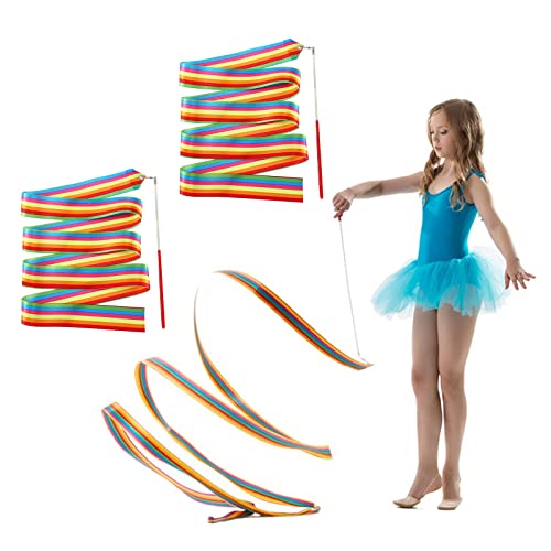 ZLXFT Tanzbänder Tanzbänder Kinder Gymnastikband Ribbons Dance Ribbons Gymnastik-Luftschlangen für Künstlerische Tanztrainingspartys für Kinder von ZLXFT