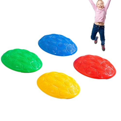 Stepping Stones Kinderspielzeug-Set, stapelbares Balance-Flusssteine-Spielzeug, farbenfrohes Übungs-Balance-Spiel für Kinder im Alter von 3–8 Jahren, drinnen und draußen von ZORQ