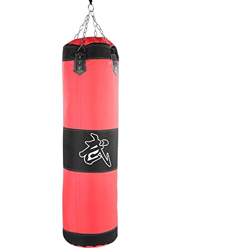 Boxsack Leerer Box-Sandsack for Aufhängen, Kick-Sandsack, Boxtraining, Kampf, Karate-Sandsack Boxing Bag (Color : Red 100cm) von ZQGTSAX