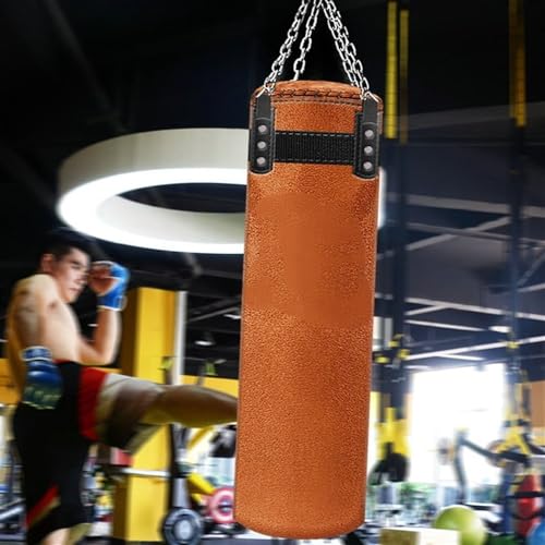 Boxsack Rindsleder Sandsack Boxsack Boxsack Schwere Boxsäcke Erwachsene Muay Thai Taekwondo Heimtraining Boxing Bag (Color : 80cm) von ZQGTSAX