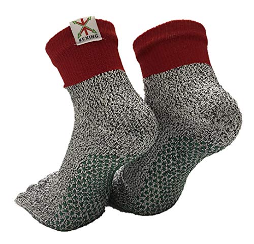 ZYLL Indestructible Non-Slip-Socken, Kurz Strand Socken Tauchen Socken Griffige Dive Schnorcheln Schwimmen Yoga 5 Toe Cut Resistant Socken,C von ZYLL