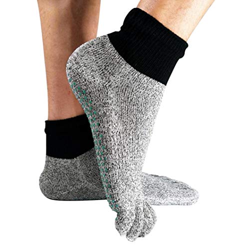 ZYLL Unzerstörbare rutschfeste Socken, schnittfeste Socken Resistente Zehensocken Barfußsocken rutschfeste Yoga-Strümpfe Wandern Laufen Klettern Strandfußsocken,A von ZYLL