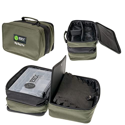 Zeck Rig Bag Pro 29x19x18cm - Tackletasche + Tacklebox für Angelzubehör zum Wallerangeln, Angeltasche für Kleinteile & Vorfächer von ZECK