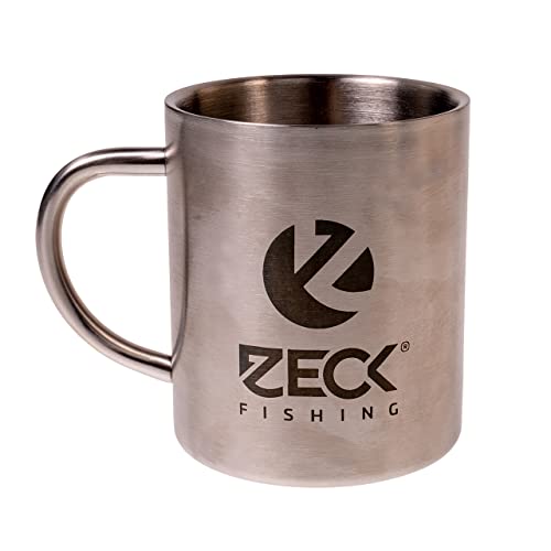 Zeck Stainless Steel Cup 400ml - Trinkbecher für Wallerangler & Raubfischangler, Becher, Kaffeebecher für Angler, Kaffeecup von ZECK