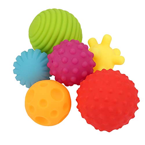 Zerodis 6 Stücke Baby sensorische Ball Spielzeug strukturierte Gummi Sinne Touch Spielzeug Entwicklungs Sensorische frühes pädagogisches Ballspielzeug von Zerodis