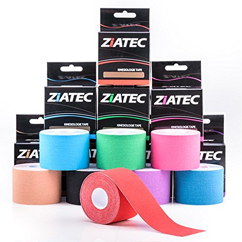 ZiATEC Pro Kinesiologie Tape - Physio-Tape, Farbe:1 x blau / 1 x schwarz von Ziatec